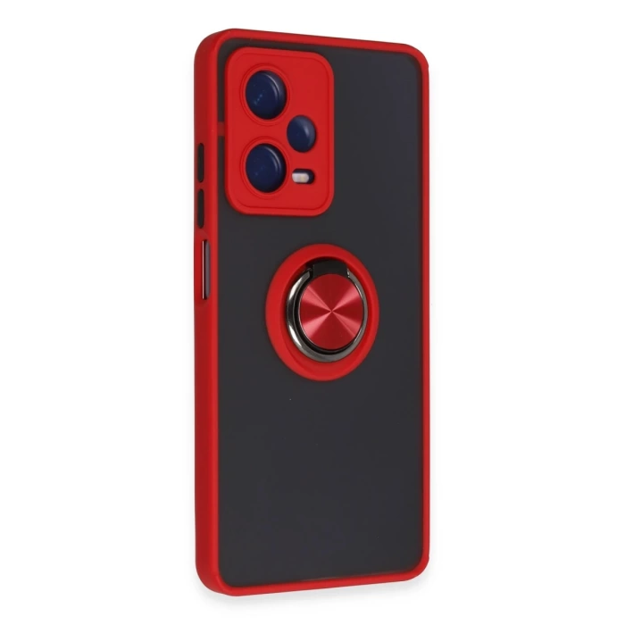 Newface Xiaomi Redmi Note 12 5G Kılıf Montreal Yüzüklü Silikon Kapak