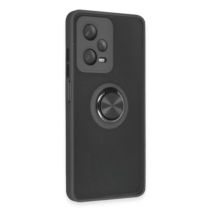 Newface Xiaomi Redmi Note 12 5G Kılıf Montreal Yüzüklü Silikon Kapak