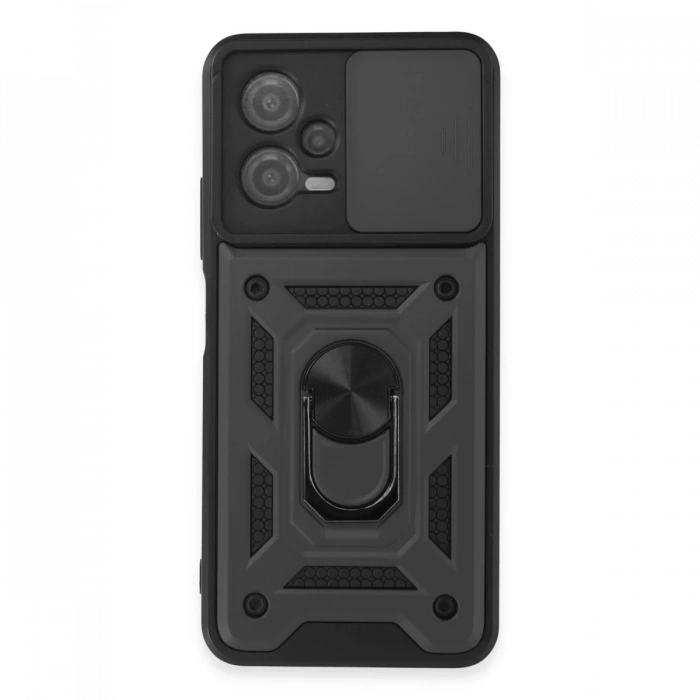Newface Xiaomi Redmi Note 12 5G Kılıf Pars Lens Yüzüklü Silikon