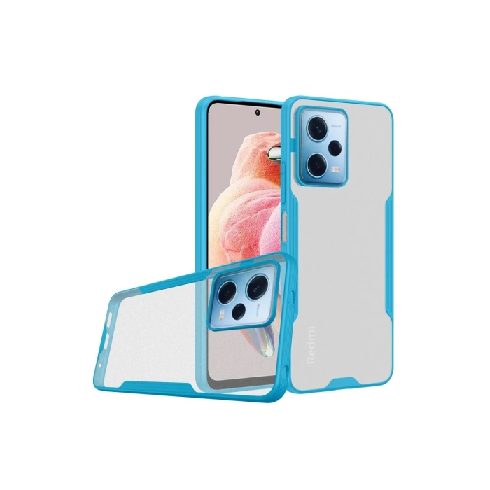 Newface Xiaomi Redmi Note 12 5G Kılıf Platin Silikon - Mavi