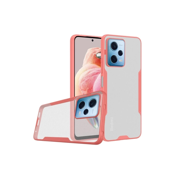 Newface Xiaomi Redmi Note 12 5G Kılıf Platin Silikon - Pembe