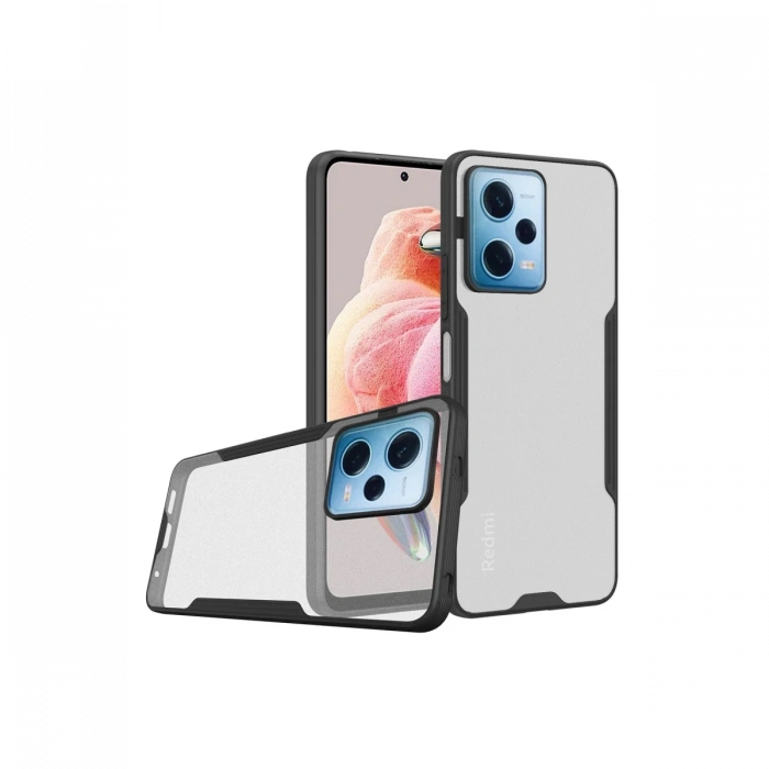 Newface Xiaomi Redmi Note 12 5G Kılıf Platin Silikon - Siyah