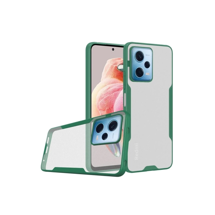 Newface Xiaomi Redmi Note 12 5G Kılıf Platin Silikon - Yeşil