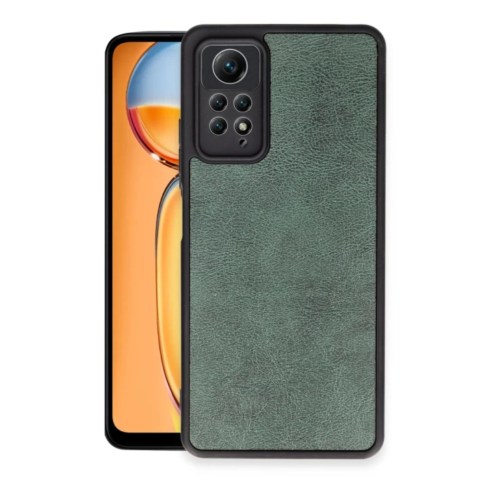 Newface Xiaomi Redmi Note 12 Pro 4G Kılıf Aras Deri Kapak - Koyu Yeşil