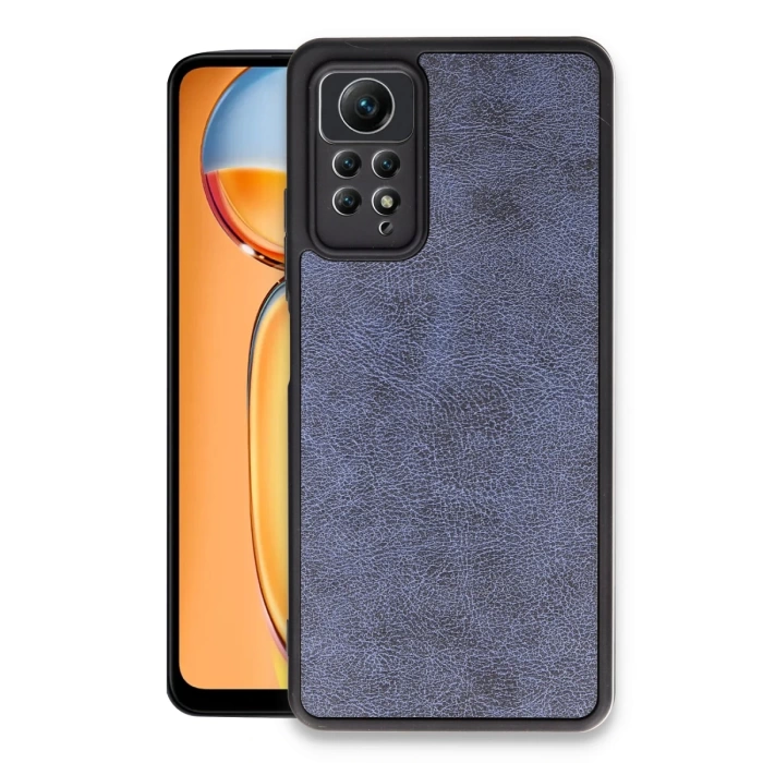 Newface Xiaomi Redmi Note 12 Pro 4G Kılıf Aras Deri Kapak - Lacivert
