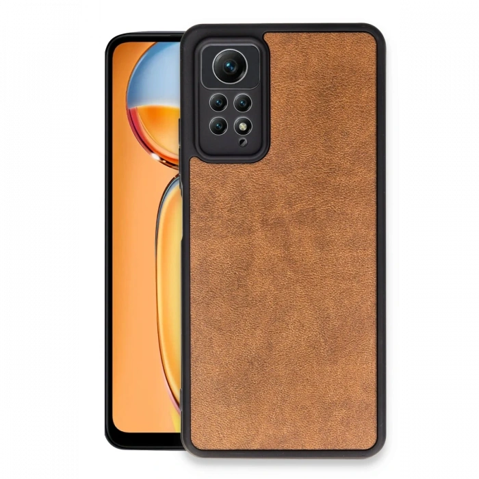 Newface Xiaomi Redmi Note 12 Pro 4G Kılıf Aras Deri Kapak - Taba
