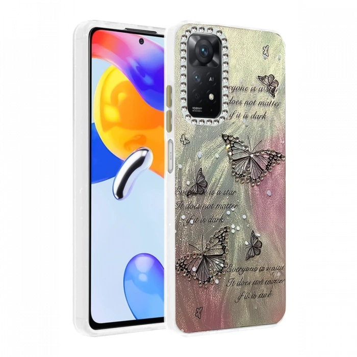 Newface Xiaomi Redmi Note 12 Pro 4G Kılıf Blade Aynalı Desenli Kapak