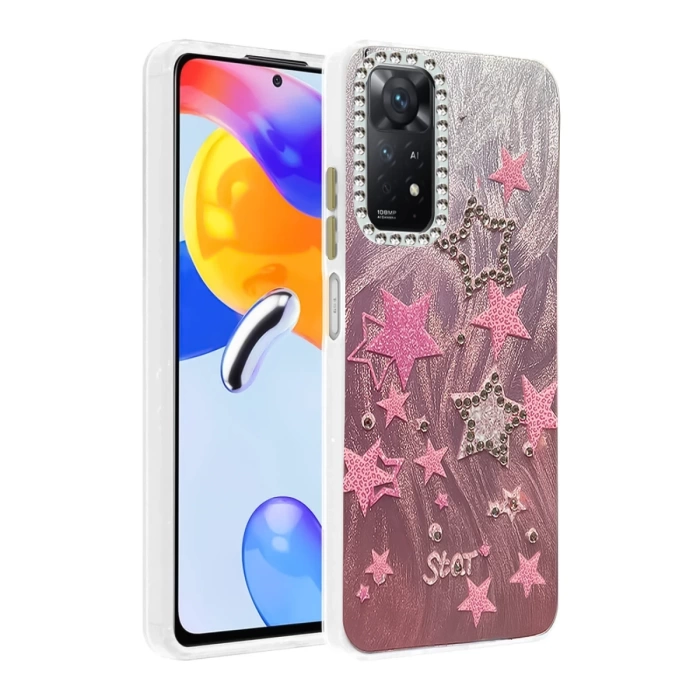 Newface Xiaomi Redmi Note 12 Pro 4G Kılıf Blade Aynalı Desenli Kapak