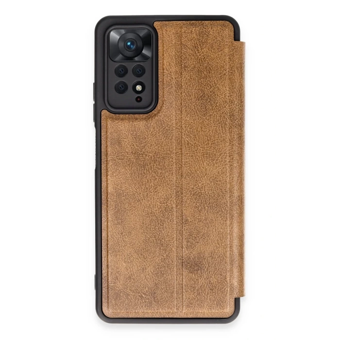 Newface Xiaomi Redmi Note 12 Pro 4G Kılıf Flip Cover - Taba