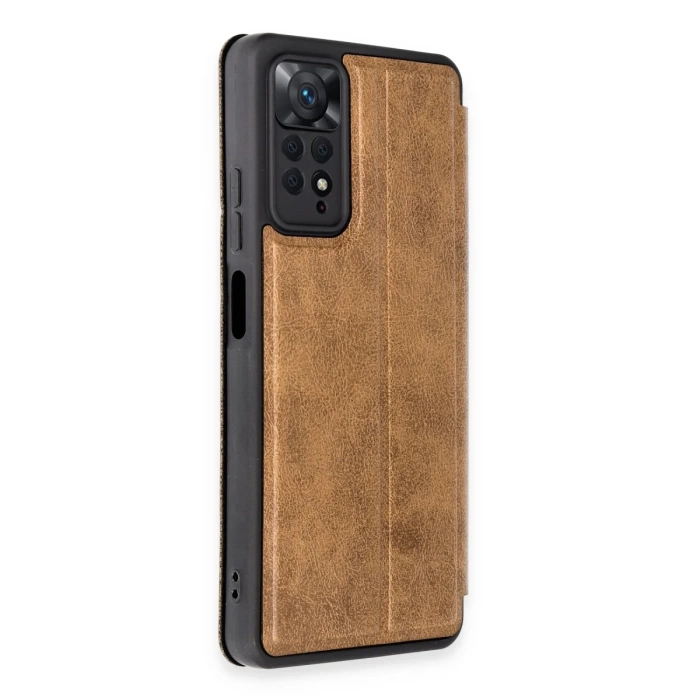 Newface Xiaomi Redmi Note 12 Pro 4G Kılıf Flip Cover - Taba