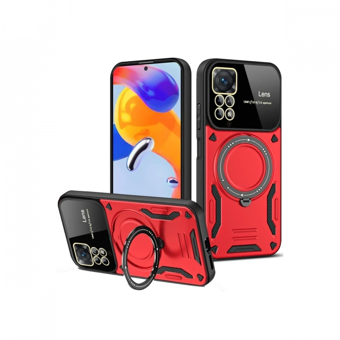 Newface Xiaomi Redmi Note 12 Pro 4G Kılıf Joy Lens Standlı Kapak