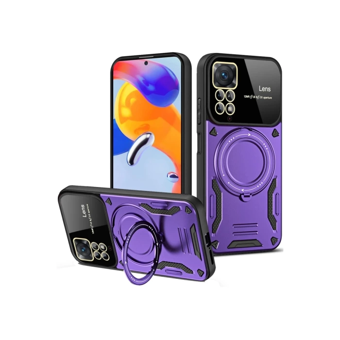 Newface Xiaomi Redmi Note 12 Pro 4G Kılıf Joy Lens Standlı Kapak