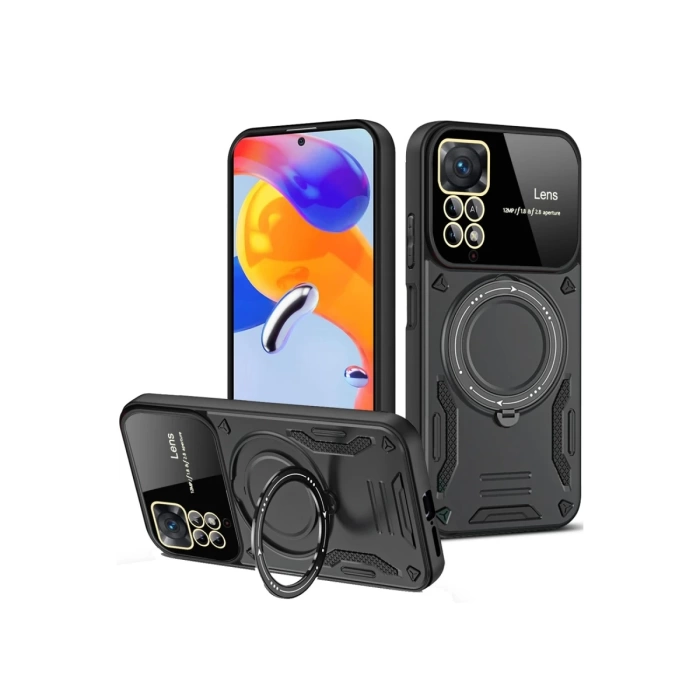 Newface Xiaomi Redmi Note 12 Pro 4G Kılıf Joy Lens Standlı Kapak
