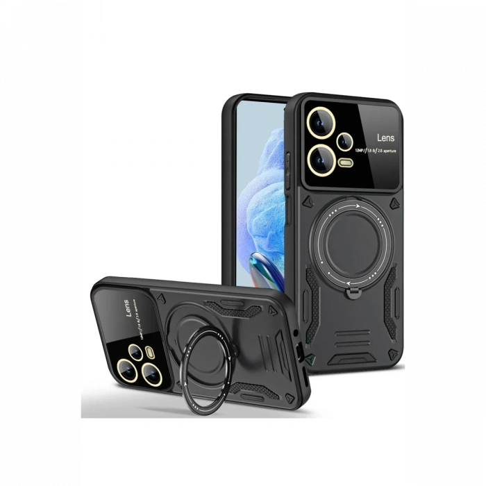 Newface Xiaomi Redmi Note 12 Pro 5G Kılıf Joy Lens Standlı Kapak