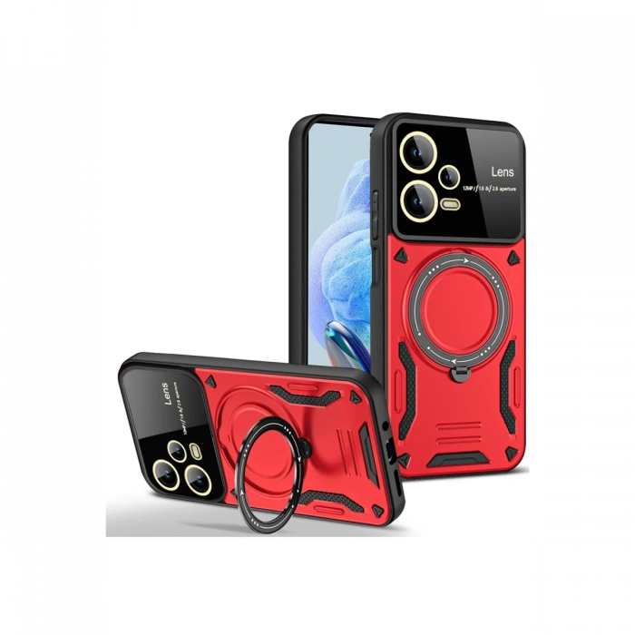 Newface Xiaomi Redmi Note 12 Pro 5G Kılıf Joy Lens Standlı Kapak