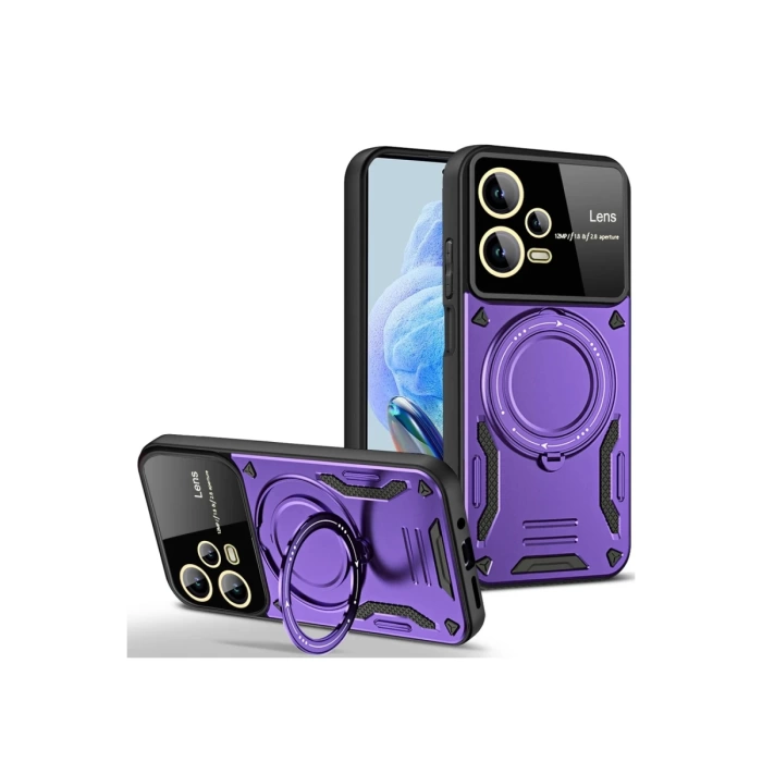 Newface Xiaomi Redmi Note 12 Pro 5G Kılıf Joy Lens Standlı Kapak