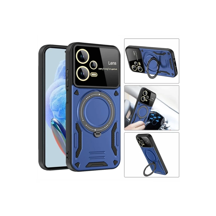 Newface Xiaomi Redmi Note 12 Pro 5G Kılıf Joy Lens Standlı Kapak
