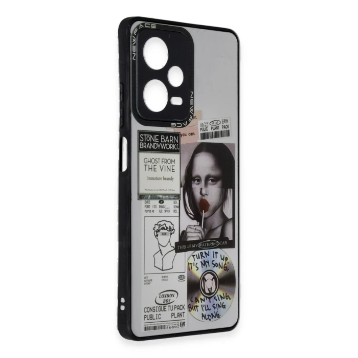 Newface Xiaomi Redmi Note 12 Pro 5G Kılıf Mirror Desenli Kapak