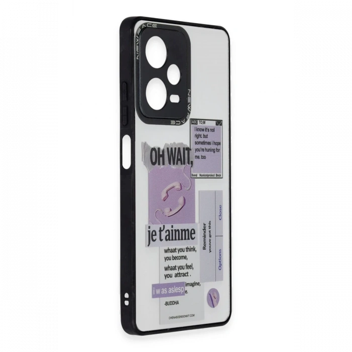 Newface Xiaomi Redmi Note 12 Pro 5G Kılıf Mirror Desenli Kapak