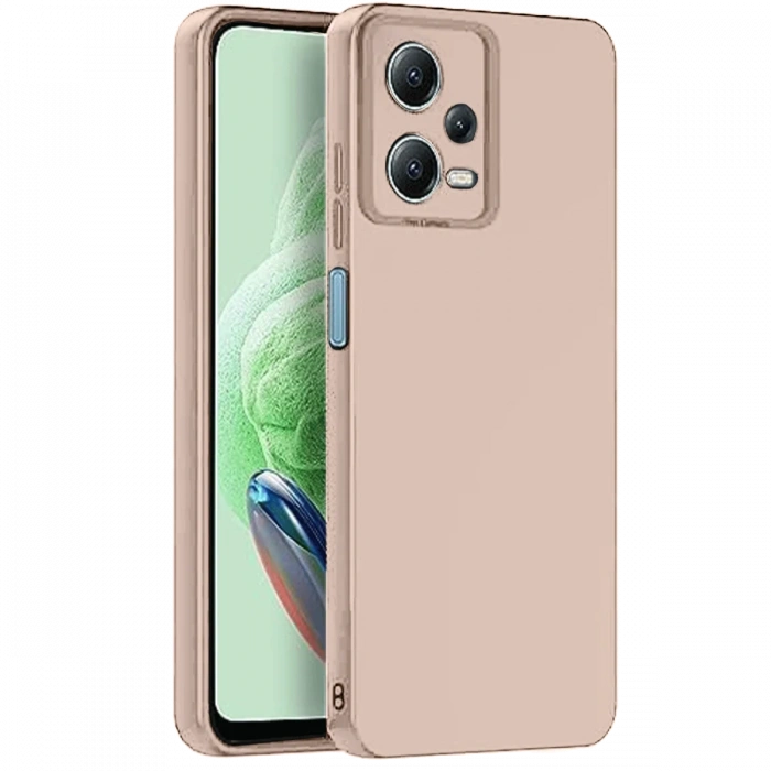 Newface Xiaomi Redmi Note 12 Pro 5G Kılıf Nano içi Kadife Silikon - Pudra