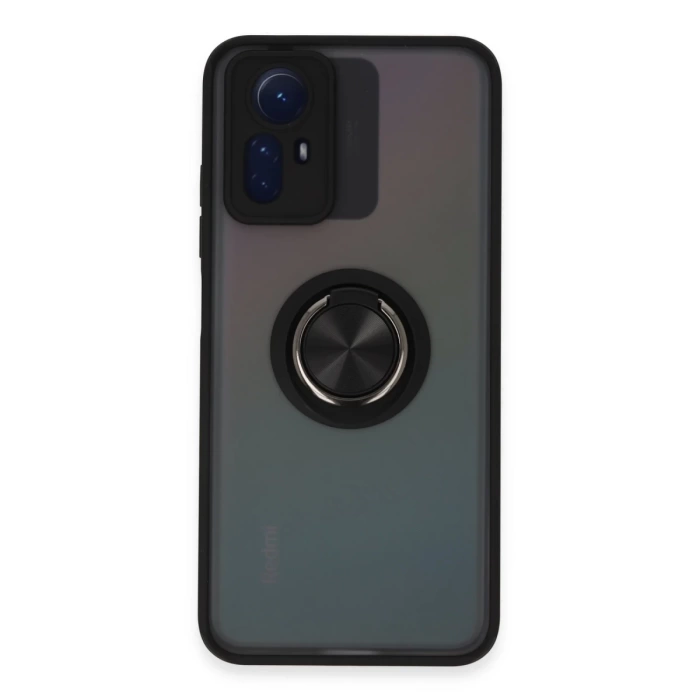 Newface Xiaomi Redmi Note 12S Kılıf Montreal Yüzüklü Silikon Kapak