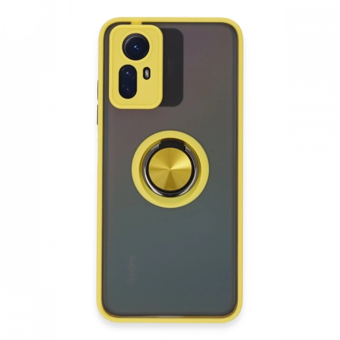 Newface Xiaomi Redmi Note 12S Kılıf Montreal Yüzüklü Silikon Kapak