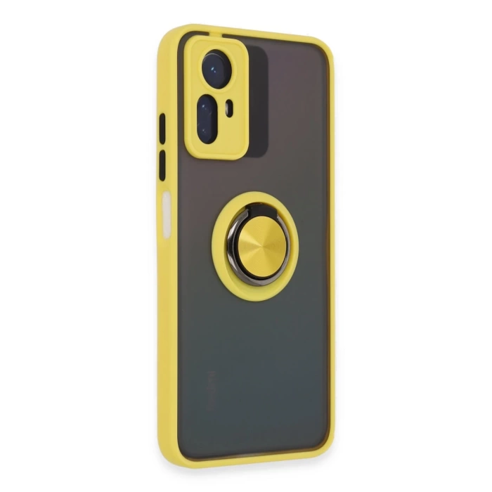 Newface Xiaomi Redmi Note 12S Kılıf Montreal Yüzüklü Silikon Kapak