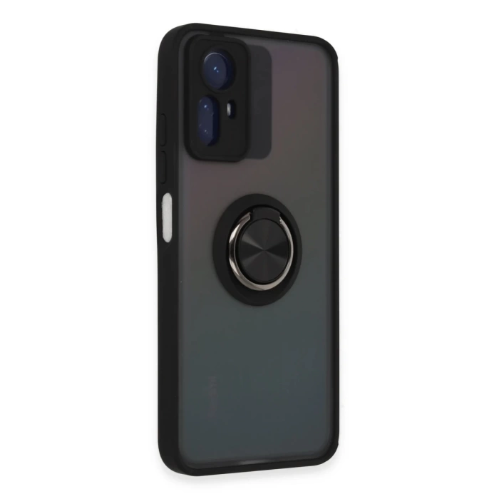 Newface Xiaomi Redmi Note 12S Kılıf Montreal Yüzüklü Silikon Kapak