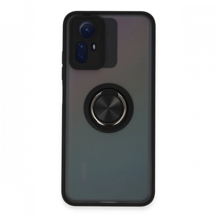 Newface Xiaomi Redmi Note 12S Kılıf Montreal Yüzüklü Silikon Kapak