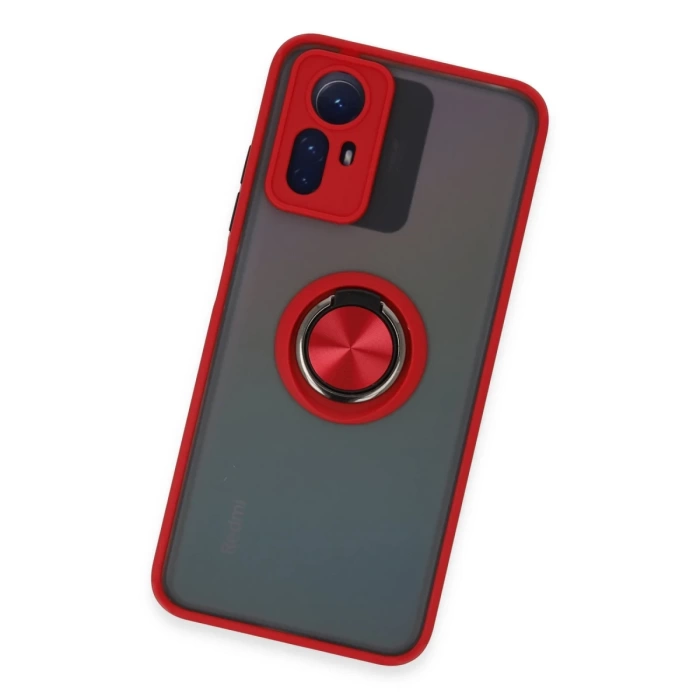 Newface Xiaomi Redmi Note 12S Kılıf Montreal Yüzüklü Silikon Kapak