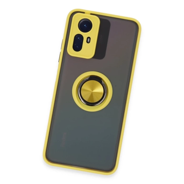 Newface Xiaomi Redmi Note 12S Kılıf Montreal Yüzüklü Silikon Kapak