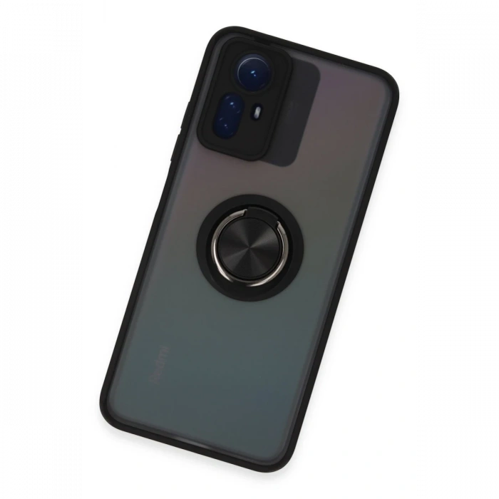 Newface Xiaomi Redmi Note 12S Kılıf Montreal Yüzüklü Silikon Kapak