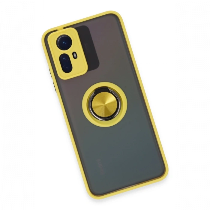 Newface Xiaomi Redmi Note 12S Kılıf Montreal Yüzüklü Silikon Kapak