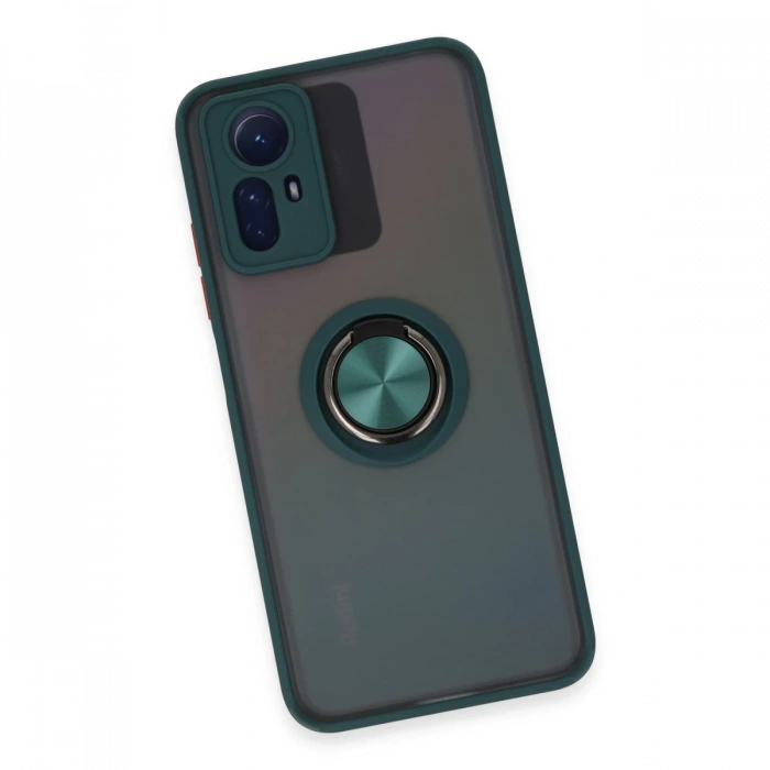 Newface Xiaomi Redmi Note 12S Kılıf Montreal Yüzüklü Silikon Kapak