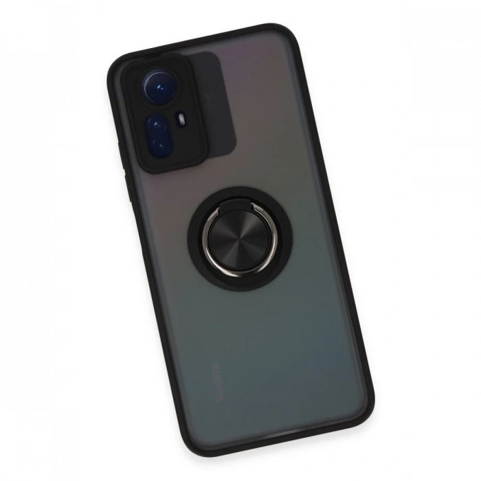 Newface Xiaomi Redmi Note 12S Kılıf Montreal Yüzüklü Silikon Kapak