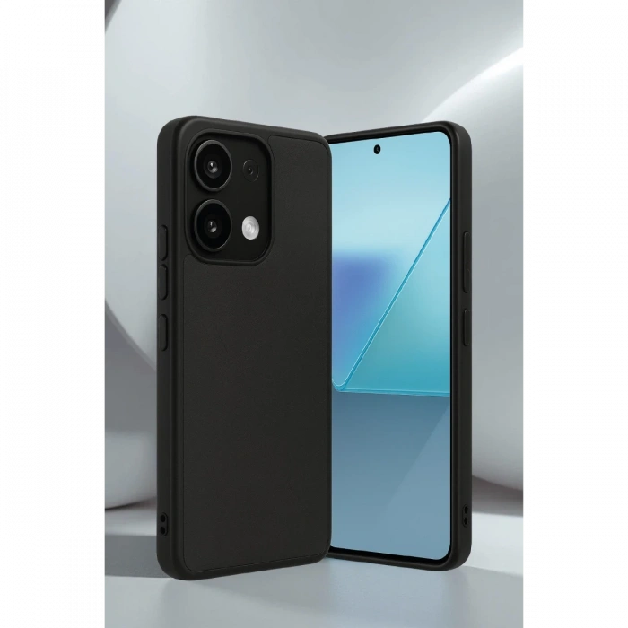 Newface Xiaomi Redmi Note 13 4G Kılıf Aras Deri Kapak - Siyah