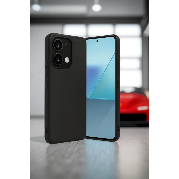 Newface Xiaomi Redmi Note 13 4G Kılıf Aras Deri Kapak - Siyah