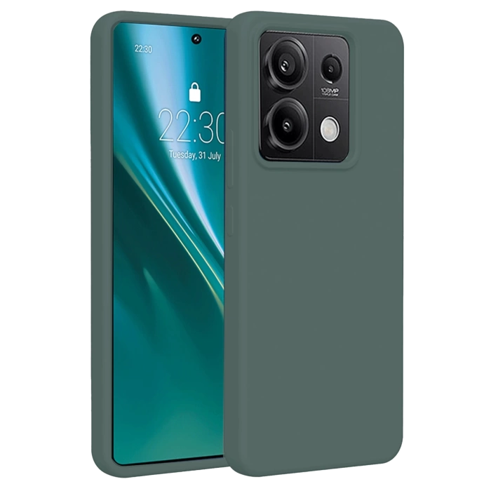 Newface Xiaomi Redmi Note 13 4G Kılıf First Silikon - Koyu Yeşil