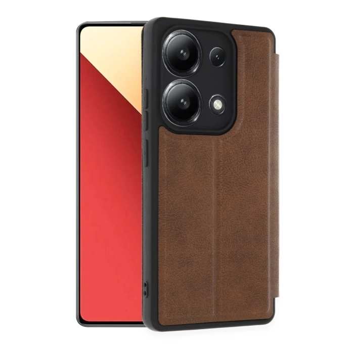 Newface Xiaomi Redmi Note 13 4G Kılıf Flip Cover - Taba