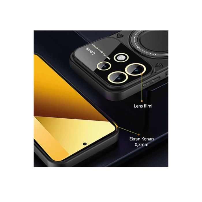 Newface Xiaomi Redmi Note 13 4G Kılıf Joy Lens Standlı Kapak