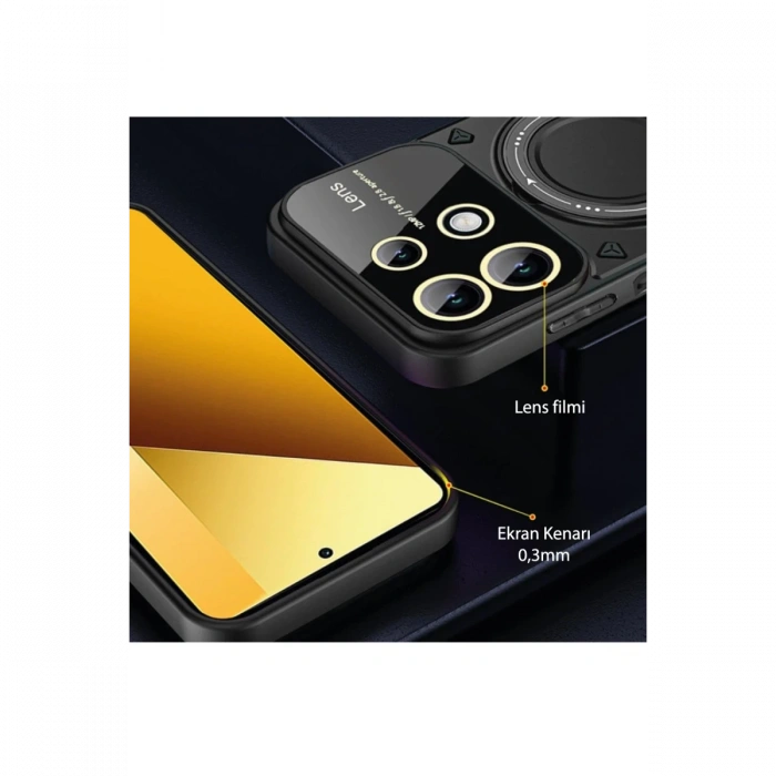 Newface Xiaomi Redmi Note 13 4G Kılıf Joy Lens Standlı Kapak