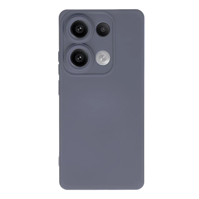 Newface Xiaomi Redmi Note 13 4G Kılıf Nano içi Kadife Silikon - Gri