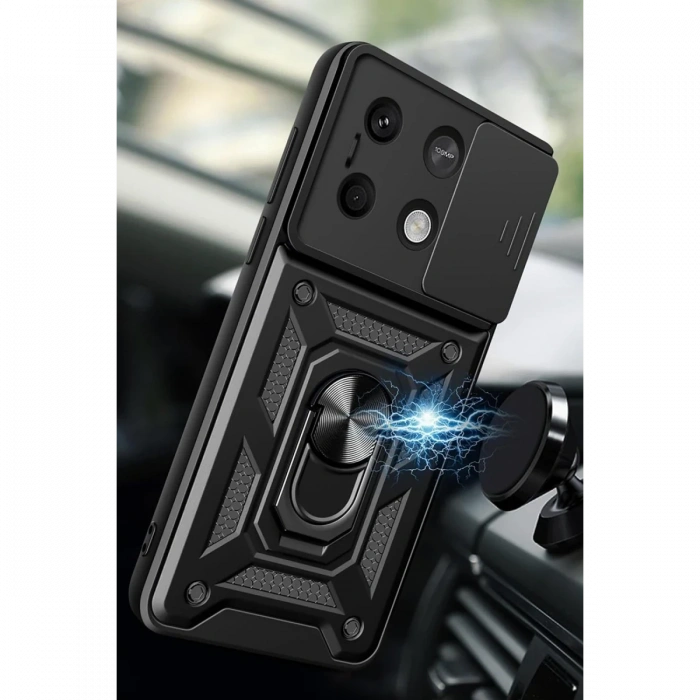 Newface Xiaomi Redmi Note 13 4G Kılıf Pars Lens Yüzüklü Silikon