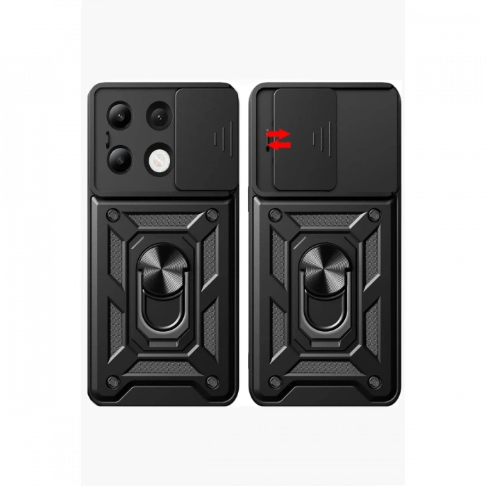 Newface Xiaomi Redmi Note 13 4G Kılıf Pars Lens Yüzüklü Silikon