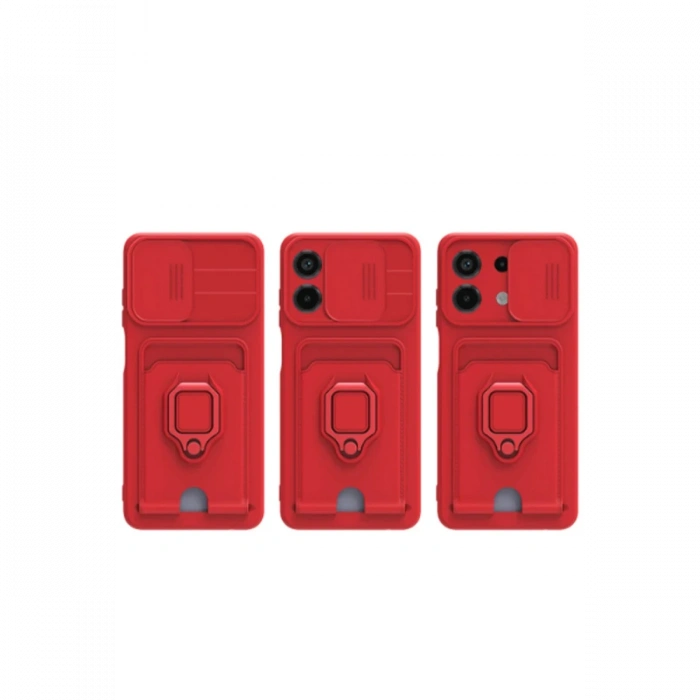 Newface Xiaomi Redmi Note 13 4G Kılıf Zuma Kartvizitli Yüzüklü Silikon
