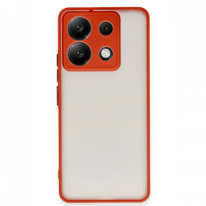Newface Xiaomi Redmi Note 13 5G Kılıf Montreal Silikon Kapak - Kırmızı