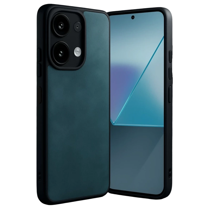 Newface Xiaomi Redmi Note 13 Pro 4G Kılıf Aras Deri Kapak - Koyu Yeşil