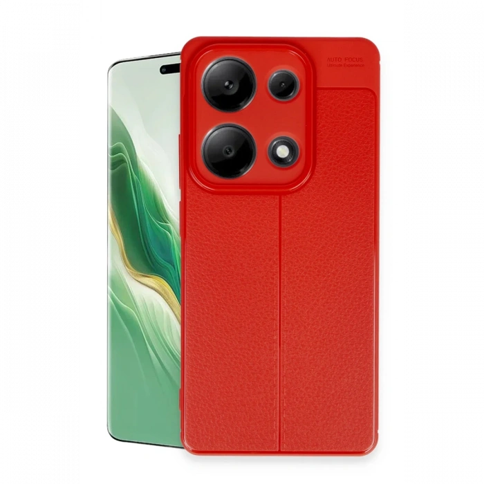 Newface Xiaomi Redmi Note 13 Pro 4G Kılıf Auto Focus Kapak - Kırmızı