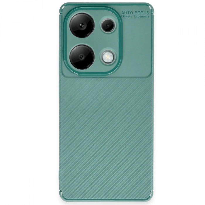Newface Xiaomi Redmi Note 13 Pro 4G Kılıf Auto Focus Karbon Kapak - Koyu Yeşil