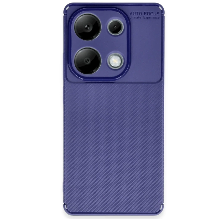 Newface Xiaomi Redmi Note 13 Pro 4G Kılıf Auto Focus Karbon Kapak - Lacivert